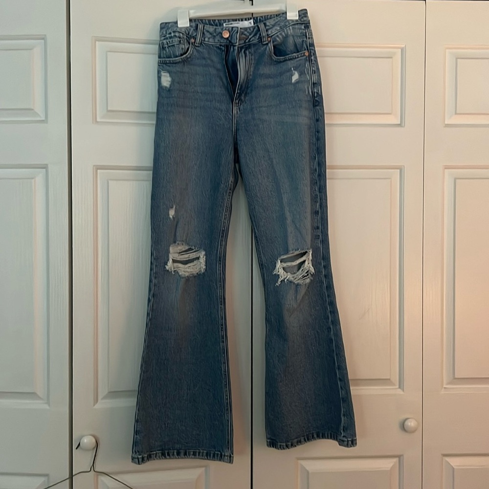 Garage Womens Flare Ripped Jeans Size 07 / 28